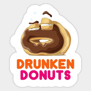 DRUNKEN DONUTS Sticker